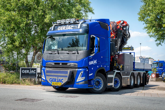 De sterkste ooit voor Gerjac: nieuwe Volvo FM met 145 tonmeter autolaadkraan