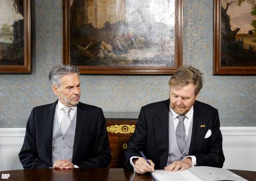 ondertekening kabinet Schoof door koning